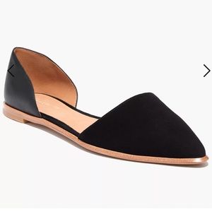 Madewell The Arielle d’Orsay Flats in Leather and Suede Size 8.5